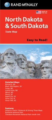 Rand McNally Easy to Read Folded Map: North Dakota, South Dakota State Map by Rand McNally