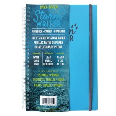 Storm Writer Notebook, 6x8.75m 60 Ruled Sheets by Onyx Green