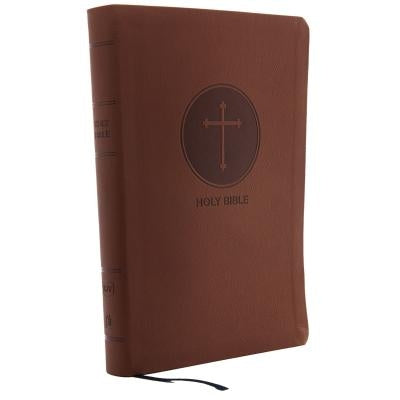 KJV, Reference Bible, Giant Print, Imitation Leather, Brown, Red Letter Edition by Thomas Nelson