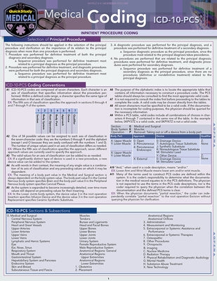 Medical Coding ICD-10-PCs: A Quickstudy Laminated Reference Guide by Safian, Shelley C.