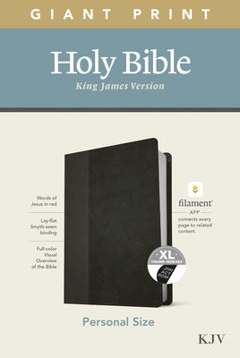 KJV Personal Size Giant Print Bible, Filament Enabled Edition (Leatherlike, Black/Onyx, Indexed) by Tyndale