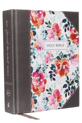 KJV, Journal the Word Bible, Cloth Over Board, Pink Floral, Red Letter Edition, Comfort Print: Reflect, Journal, or Create Art Next to Your Favorite V by Thomas Nelson