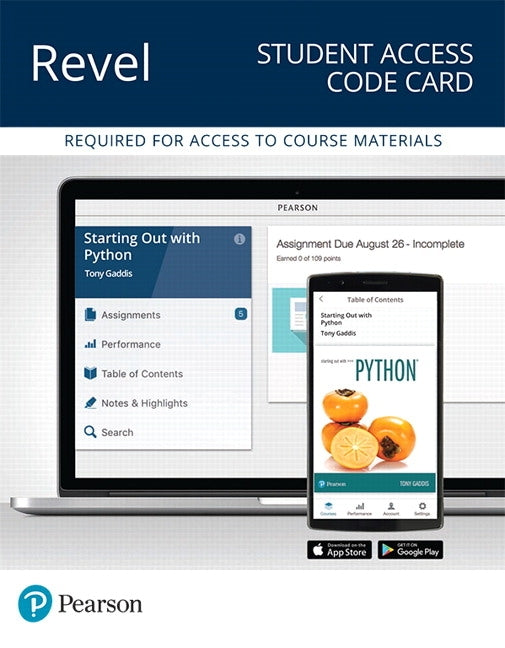 Revel for Starting Out with Python -- Access Card by Gaddis, Tony