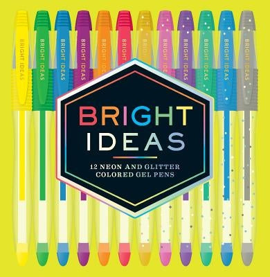 Bright Ideas: 12 Neon and Glitter Colored Gel Pens: (Gel Pens for Coloring, Glitter Pens for Adult Coloring Books, Sparkle Gel Pens) by Chronicle Books