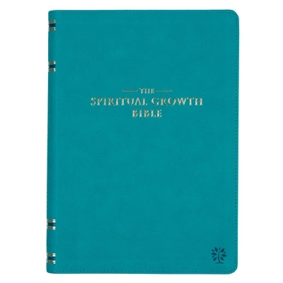 The Spiritual Growth Bible, Study Bible, NLT - New Living Translation Holy Bible, Faux Leather, Teal by Christian Art Gifts