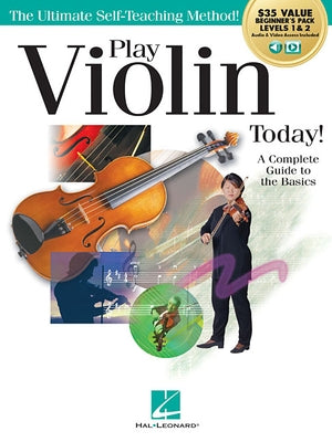 Play Violin Today! Beginner's Pack: Method Books for Levels 1 & 2 Plus Online Audio & Video Access by Hahn, Kaitlyn
