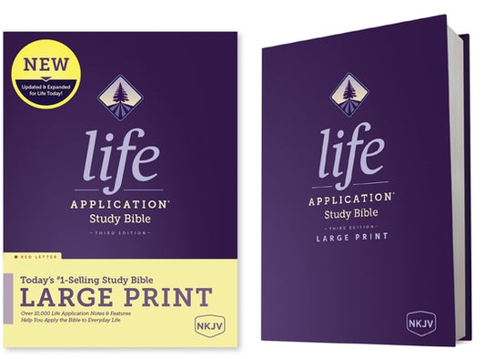 NKJV Life Application Study Bible, Third Edition, Large Print (Red Letter, Hardcover) by Tyndale