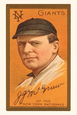 Vintage Journal Early Baseball Card, John McGraw by Found Image Press