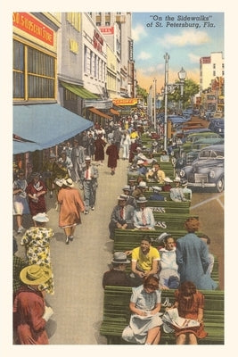 Vintage Journal Sidewalk Benches, St. Petersburg, Florida by Found Image Press