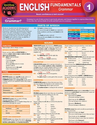 English Fundamentals 1 - Grammar: A Quickstudy Language Arts Laminated Reference Guide by Berg Scherer, Rachel