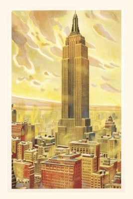 Vintage Journal Empire State Building, Flaming Sky, New York City by Found Image Press