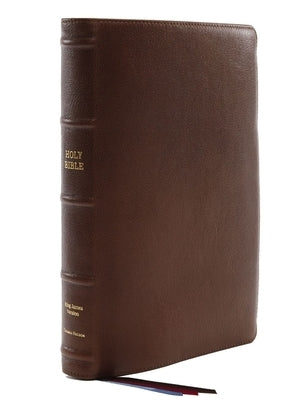 Kjv, Reference Bible, Center-Column Giant Print, Premium Goatskin Leather, Brown, Premier Collection, Comfort Print by Thomas Nelson