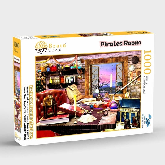 Brain Tree - Pirates Room 1000 Piece Puzzle for Adults: With Droplet Technology for Anti Glare & Soft Touch by Brain Tree Games LLC