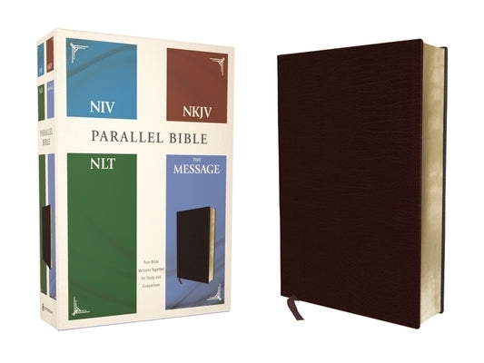Niv, Nkjv, Nlt, the Message, (Contemporary Comparative) Parallel Bible, Bonded Leather, Burgundy by Zondervan
