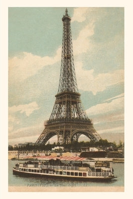 Vintage Journal Eiffel Tower and Boat on the Seine by Found Image Press