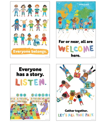 All Are Welcome Poster Set by Carson Dellosa Education