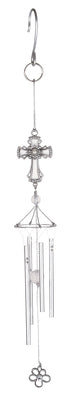 Pewterworks Cross Crystal Chime Wind Chime by Carson Home Accents