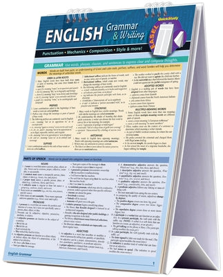 English Grammar & Writing Easel Book: A Quickstudy Reference Tool for Punctuation, Mechanics, Composition, Style, & More by Evans-Marshall, Shelley