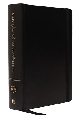 NKJV, Journal the Word Bible, Large Print, Hardcover, Black, Red Letter Edition: Reflect, Journal, or Create Art Next to Your Favorite Verses by Thomas Nelson