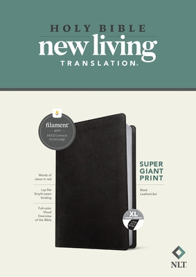 NLT Super Giant Print Bible, Filament Enabled Edition (Red Letter, Leatherlike, Black, Indexed) by Tyndale