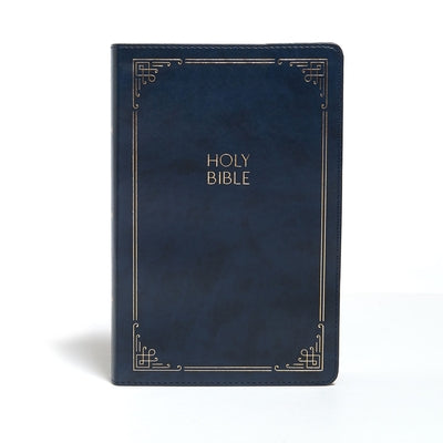 KJV Large Print Personal Size Reference Bible, Navy Leathertouch Indexed by Holman Bible Staff