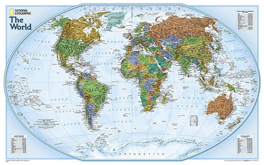 National Geographic World Wall Map - Explorer (32 X 20 In) by National Geographic Maps