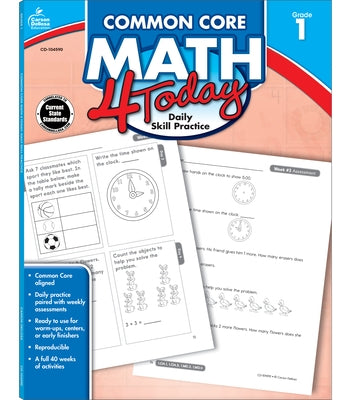 Common Core Math 4 Today, Grade 1: Daily Skill Practice by McCarthy, Erin