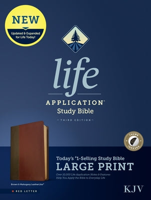 KJV Life Application Study Bible, Third Edition, Large Print (Red Letter, Leatherlike, Brown/Mahogany, Indexed) by Tyndale