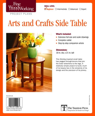Fine Woodworking's Arts and Crafts Side Table Plan by Editors of Fine Woodworking
