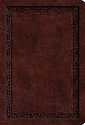 ESV Large Print Compact Bible (Trutone, Mahogany, Border Design) by 