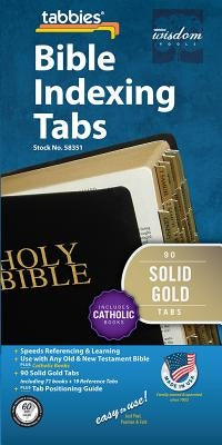 Bible Tabs - Solid Gold - Old: Classic Solid Gold Catholic Bible Tabs by Tabbies