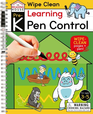 Learning Pen Control (Pre-K Wipe Clean Workbook): Preschool Wipe Off Activity Workbook, Ages 3-5, Letter Tracing, Number and Shape Formation, Learning by The Reading House