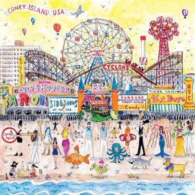 Michael Storrings Summer at the Amusement Park 500 Piece Puzzle by Galison