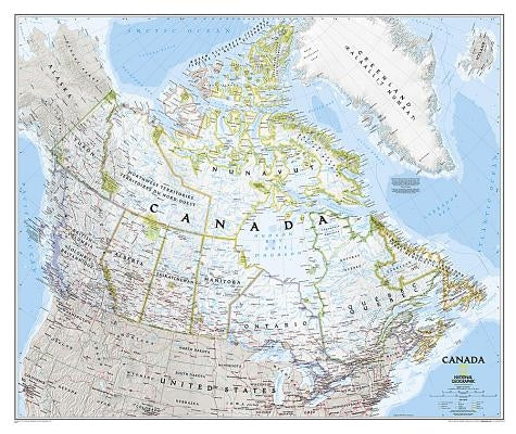 National Geographic Canada Wall Map - Classic - Laminated (38 X 32 In) by National Geographic Maps