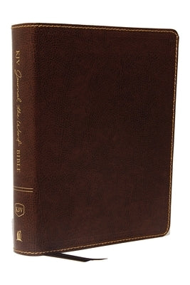 KJV, Journal the Word Bible, Bonded Leather, Brown, Red Letter Edition, Comfort Print: Reflect, Journal, or Create Art Next to Your Favorite Verses by Thomas Nelson