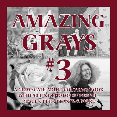 Amazing Grays #3: A Grayscale Adult Coloring Book with 50 Fine Photos of People, Places, Pets, Plants & More by Islander Coloring