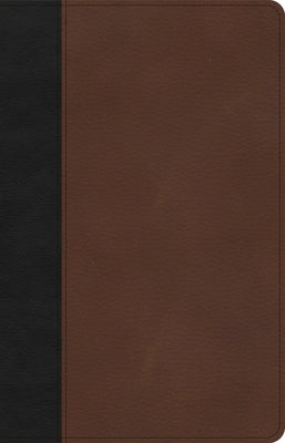 CSB Thinline Bible, Black/Brown Leathertouch by Csb Bibles by Holman