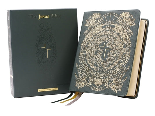 The Jesus Bible Artist Edition, Niv, Genuine Leather, Calfskin, Green, Limited Edition, Comfort Print by Passion Publishing