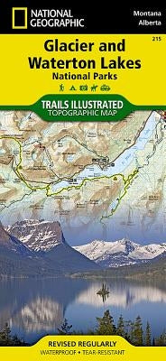 Glacier and Waterton Lakes National Parks Map by National Geographic Maps