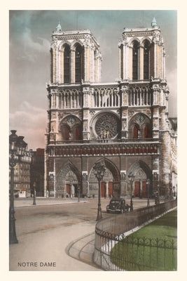 Vintage Journal Facade of Notre Dame Cathedral by Found Image Press