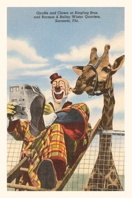 Vintage Journal Giraffe and Clown, Sarasota, Florida by Found Image Press