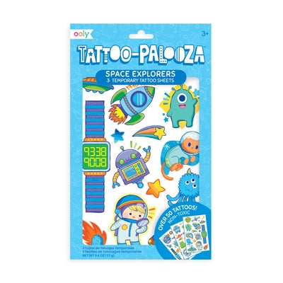 Tattoo Palooza Temporary Tattoo: Space Explorer - 3 Sheets by Ooly