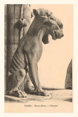 Vintage Journal Gargoyle on Notre Dame Cathedral by Found Image Press