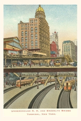 Vintage Journal Underground RR and Brooklyn Bridge Terminal, New York City by Found Image Press