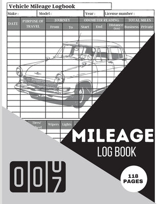 Mileage Log Book: A Complete Mileage Record Book, Daily Mileage for Taxes, Car & Vehicle Tracker for Business or Personal Taxes Mileage by Wascher, Nico