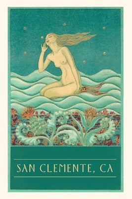 Vintage Journal Mermaid Listening to Stars, San Clemente by Found Image Press