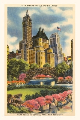 Vintage Journal Buildings near Fifth Avenue, Central Park, New York City by Found Image Press