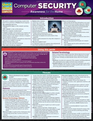 Computer Security: Quickstudy Laminated Reference Guide by Cyborski, Shannon