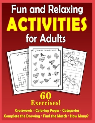 Fun and Relaxing Activities for Adults: Puzzles for People with Dementia [Large-Print] by Books, Mighty Oak