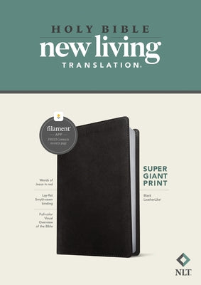 NLT Super Giant Print Bible, Filament Enabled Edition (Red Letter, Leatherlike, Black) by Tyndale